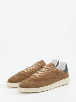 Konstantin Starke – Sneaker aus Veloursleder cognac