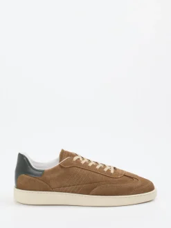 Konstantin Starke – Sneaker aus Veloursleder cognac