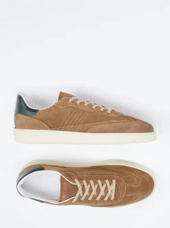 Konstantin Starke – Sneaker aus Veloursleder cognac