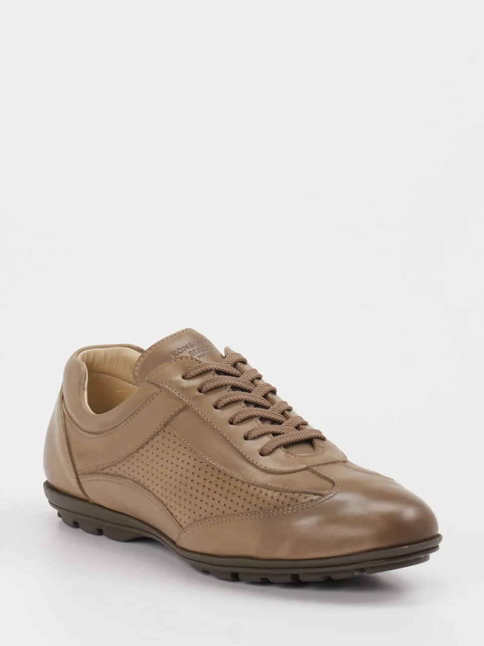 Konstantin Starke – Sneaker aus Kalbleder mittelbraun