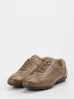 Konstantin Starke – Sneaker aus Kalbleder mittelbraun