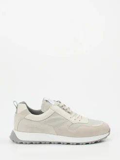 Konstantin Starke – Sneaker aus Veloursleder Beigegrau
