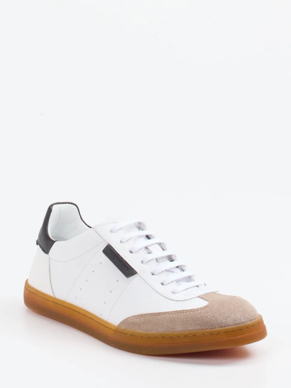 Konstantin Starke – Sneaker aus Velour/Leder weiß