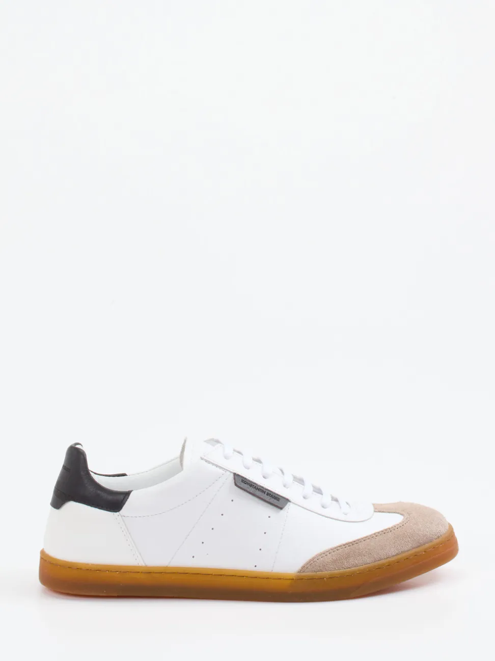 Konstantin Starke – Sneaker aus Velour/Leder weiß