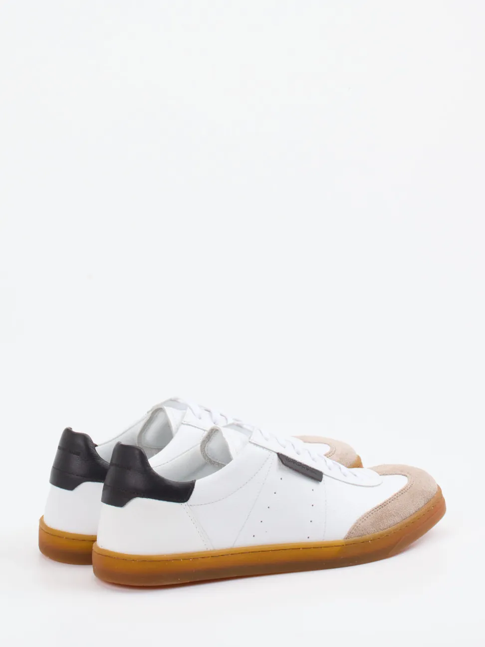 Konstantin Starke – Sneaker aus Velour/Leder weiß