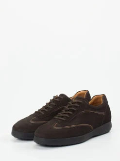 Konstantin Starke – Sneaker aus Veloursleder Dunkelbraun