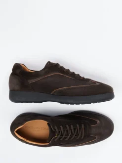Konstantin Starke – Sneaker aus Veloursleder Dunkelbraun