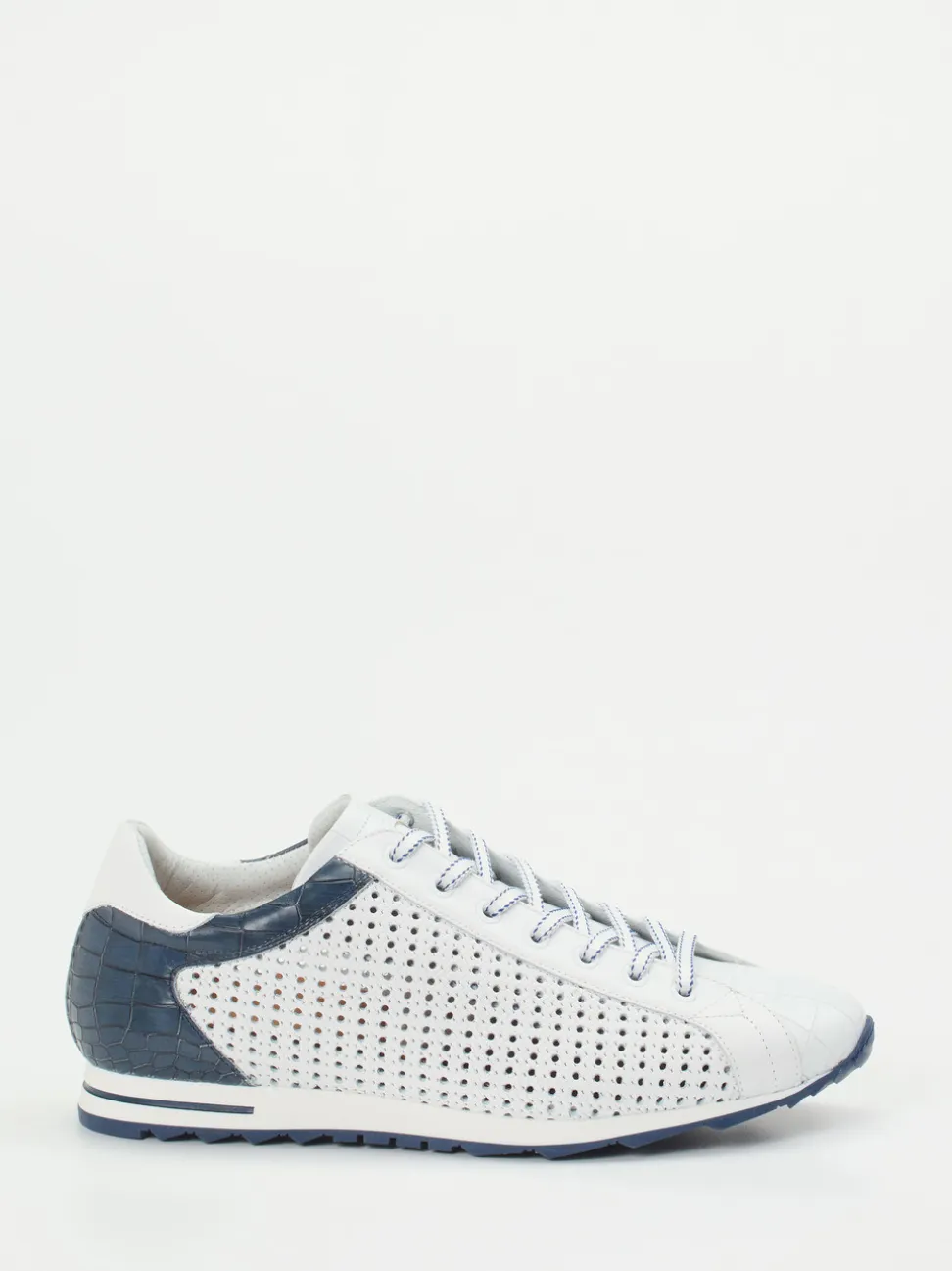 Konstantin Starke – Sneaker aus geprägtem Leder weiß