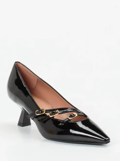 Konstantin Starke – Spangenpumps aus Lackleder schwarz