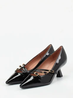 Konstantin Starke – Spangenpumps aus Lackleder schwarz