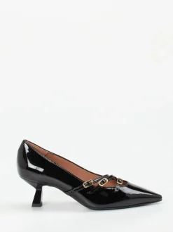 Konstantin Starke – Spangenpumps aus Lackleder schwarz