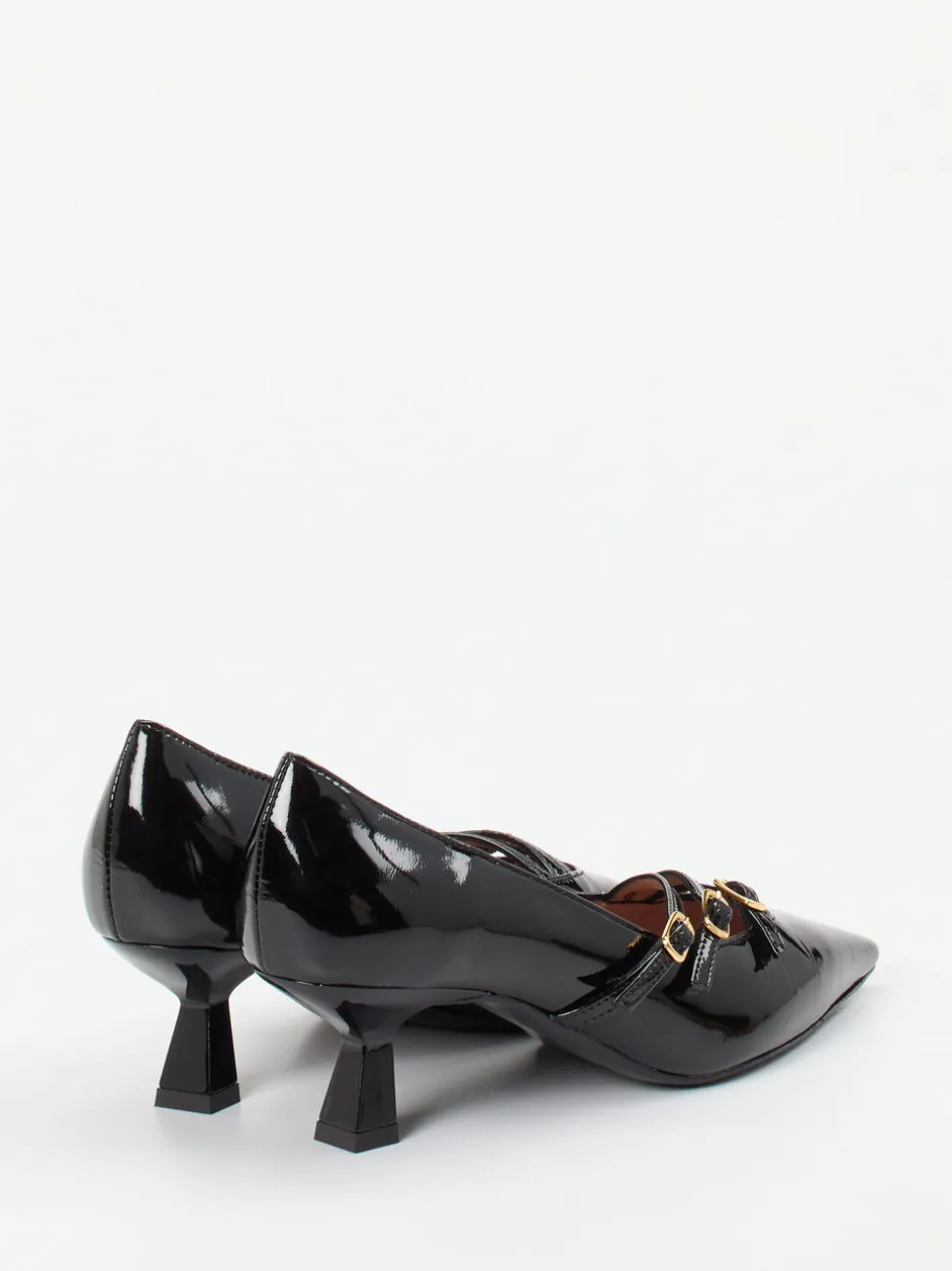 Konstantin Starke – Spangenpumps aus Lackleder schwarz