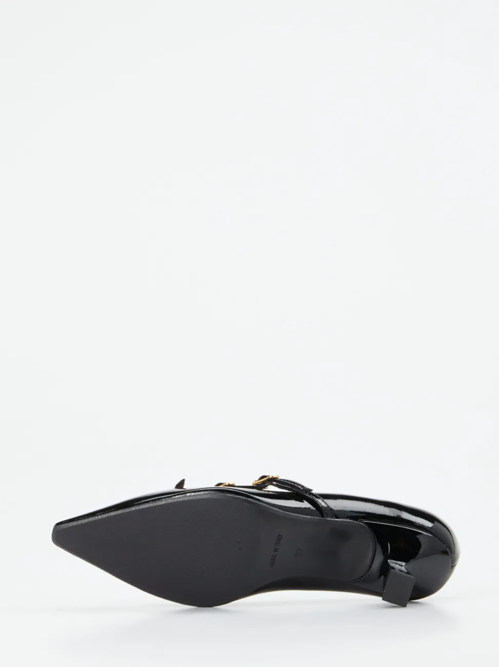 Konstantin Starke – Spangenpumps aus Lackleder schwarz