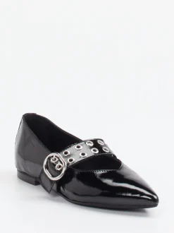 Konstantin Starke – Spangenpumps aus Lackleder Schwarz