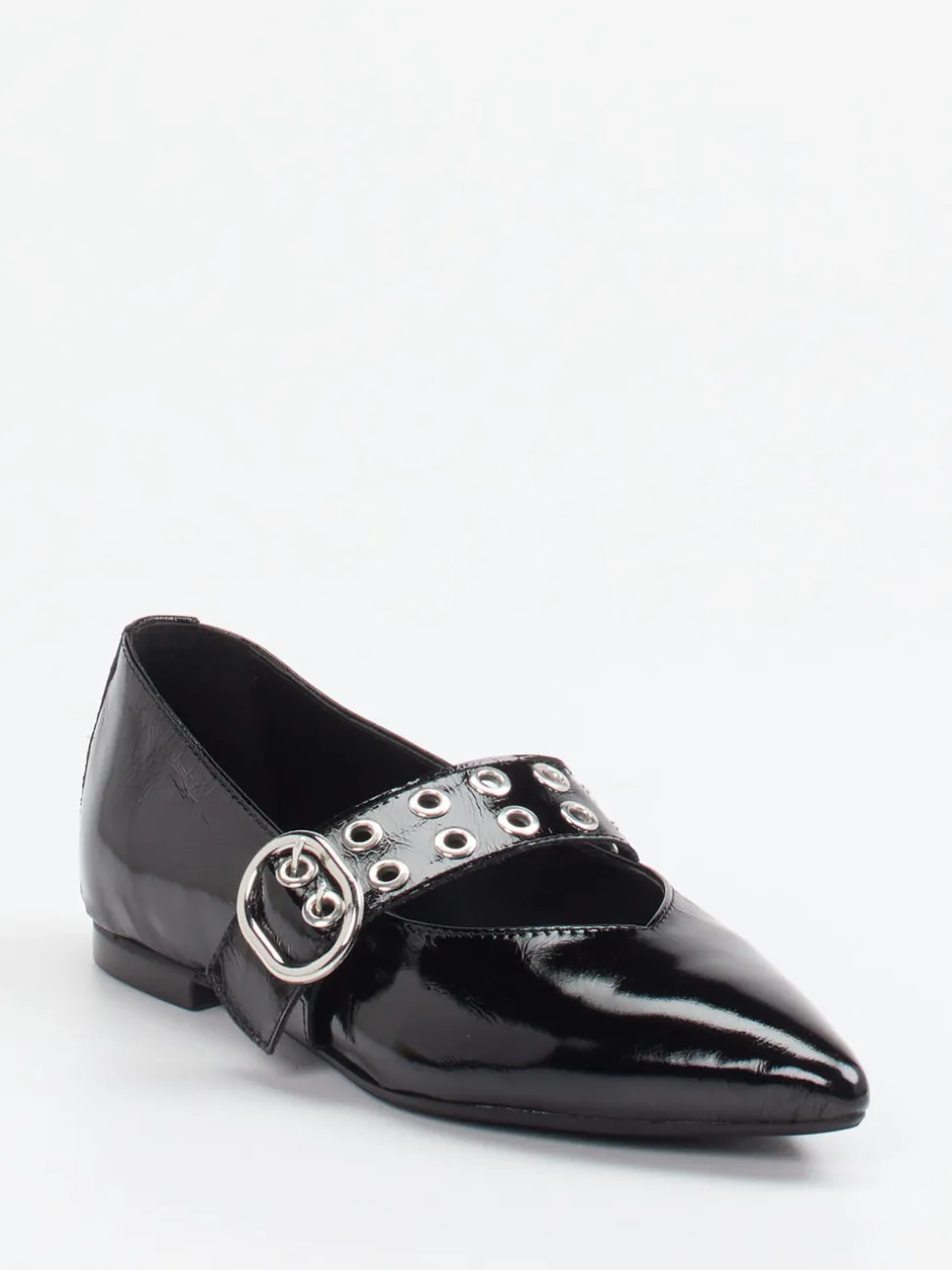 Konstantin Starke – Spangenpumps aus Lackleder Schwarz