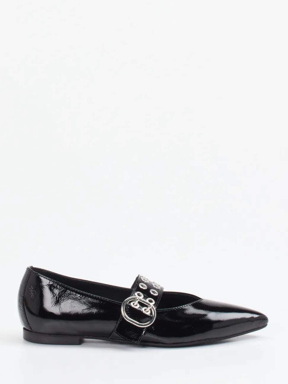Konstantin Starke – Spangenpumps aus Lackleder Schwarz