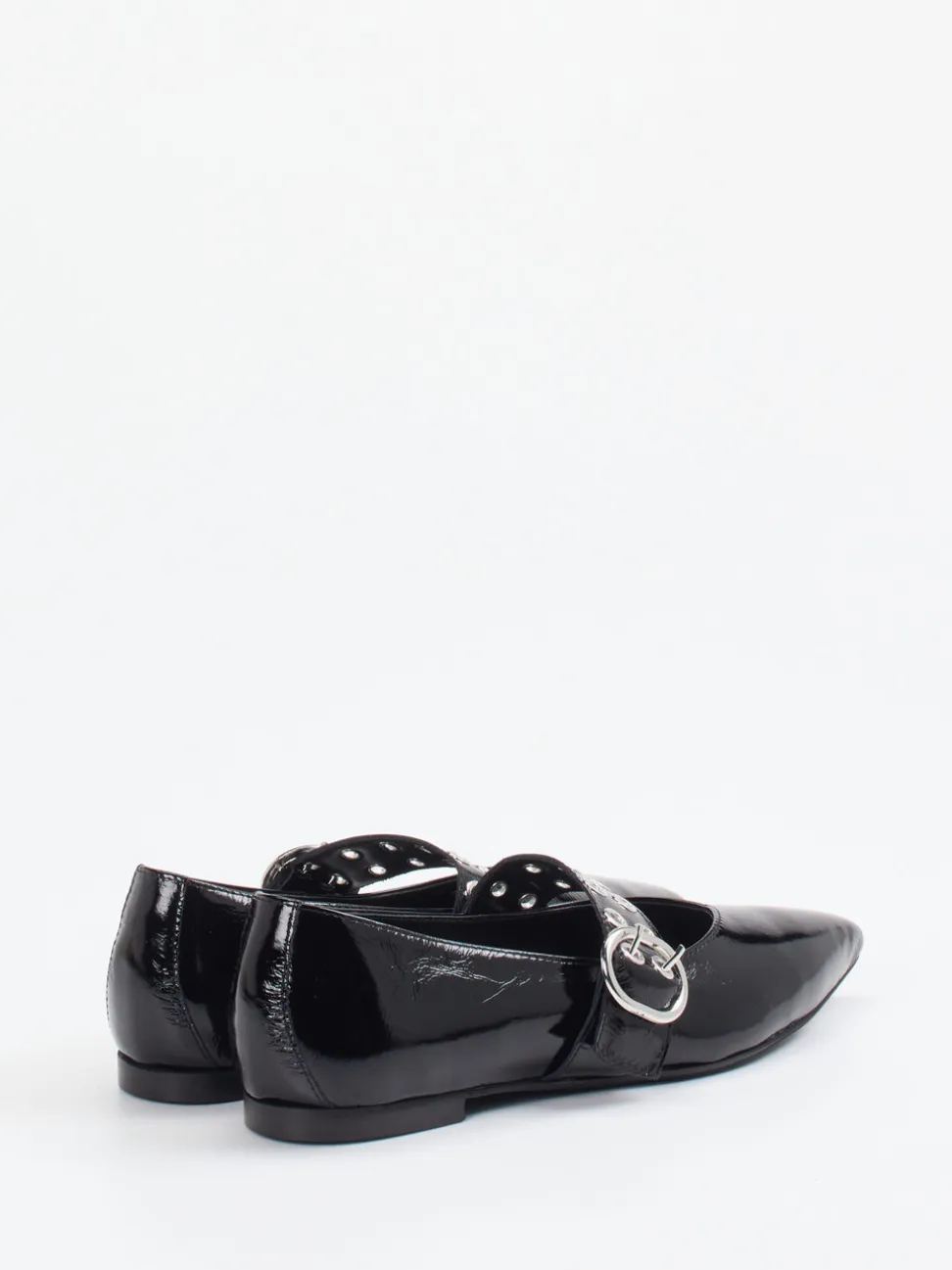 Konstantin Starke – Spangenpumps aus Lackleder Schwarz