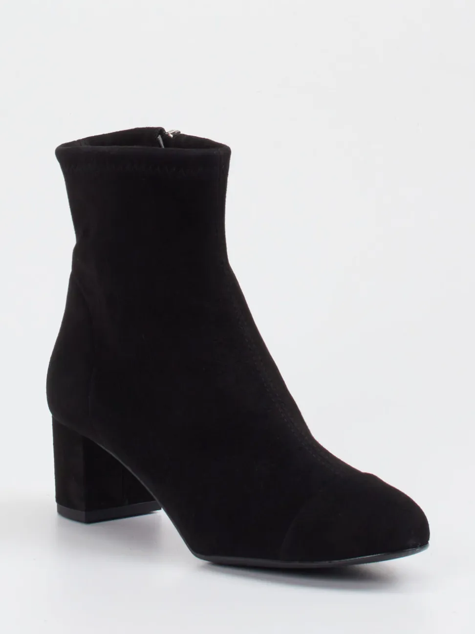 Konstantin Starke – Stiefeletten aus Stretch-Veloursleder schwarz