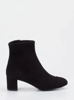 Konstantin Starke – Stiefeletten aus Stretch-Veloursleder schwarz