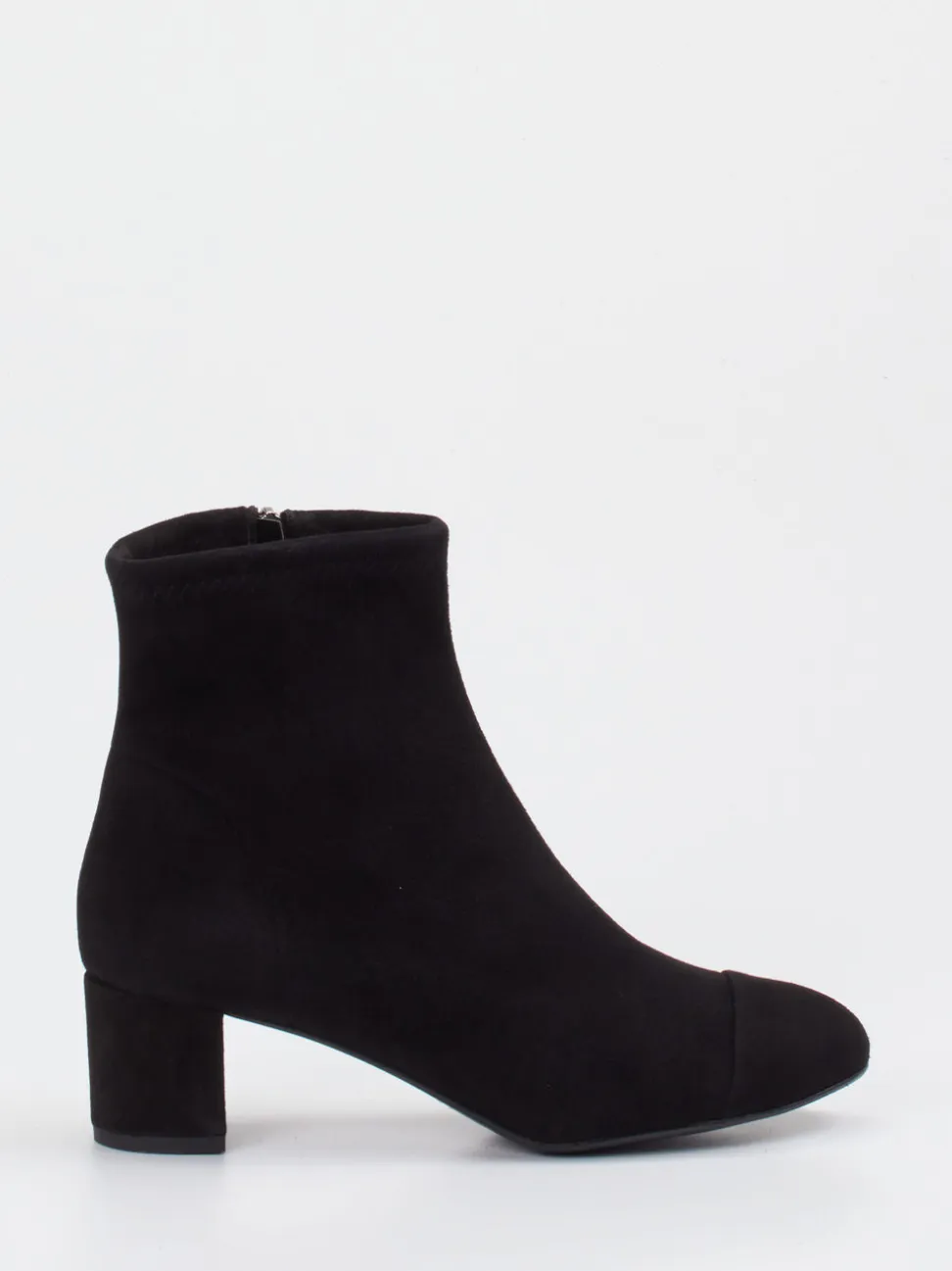 Konstantin Starke – Stiefeletten aus Stretch-Veloursleder schwarz