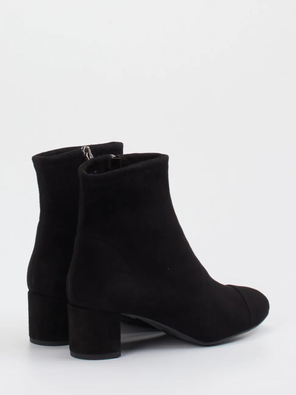 Konstantin Starke – Stiefeletten aus Stretch-Veloursleder schwarz