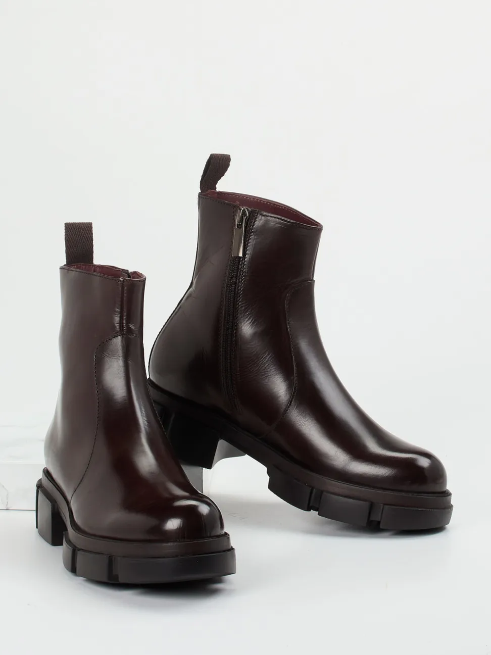 Konstantin Starke – Stiefelette aus Kalbleder Dunkelbraun