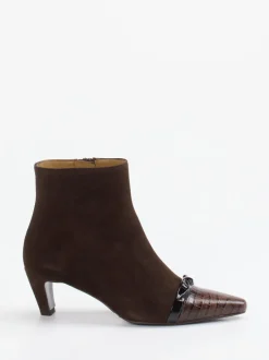 Konstantin Starke – Stiefeletten aus Veloursleder Dunkelbraun