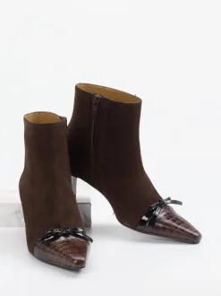Konstantin Starke – Stiefeletten aus Veloursleder Dunkelbraun
