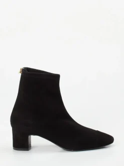 Konstantin Starke – Stiefeletten aus Velourslederoptik Schwarz
