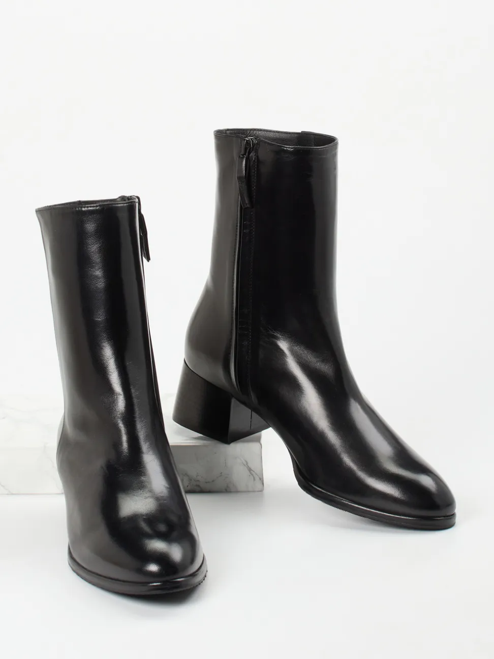 Konstantin Starke – Stiefeletten aus Lammleder schwarz