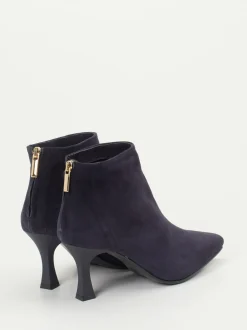 Konstantin Starke – Stiefelette aus Veloursleder blau