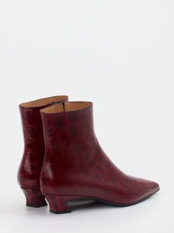 Konstantin Starke – Stiefelette aus Reptilleder Bordeaux