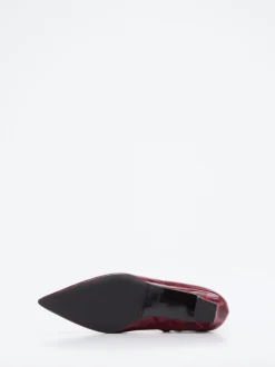 Konstantin Starke – Stiefelette aus Reptilleder Bordeaux