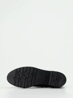 Konstantin Starke – Stiefelette aus Lammleder Tintenblau
