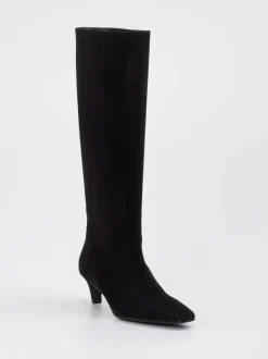 Konstantin Starke – Stiefel aus Veloursleder Schwarz