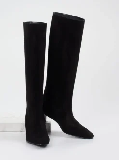 Konstantin Starke – Stiefel aus Veloursleder Schwarz