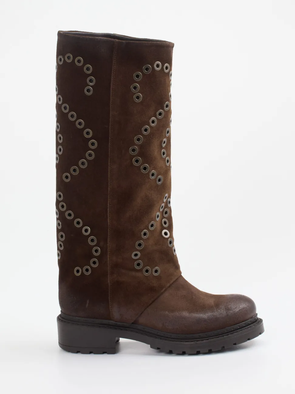 Konstantin Starke – Stiefel aus Veloursleder Dunkelbraun