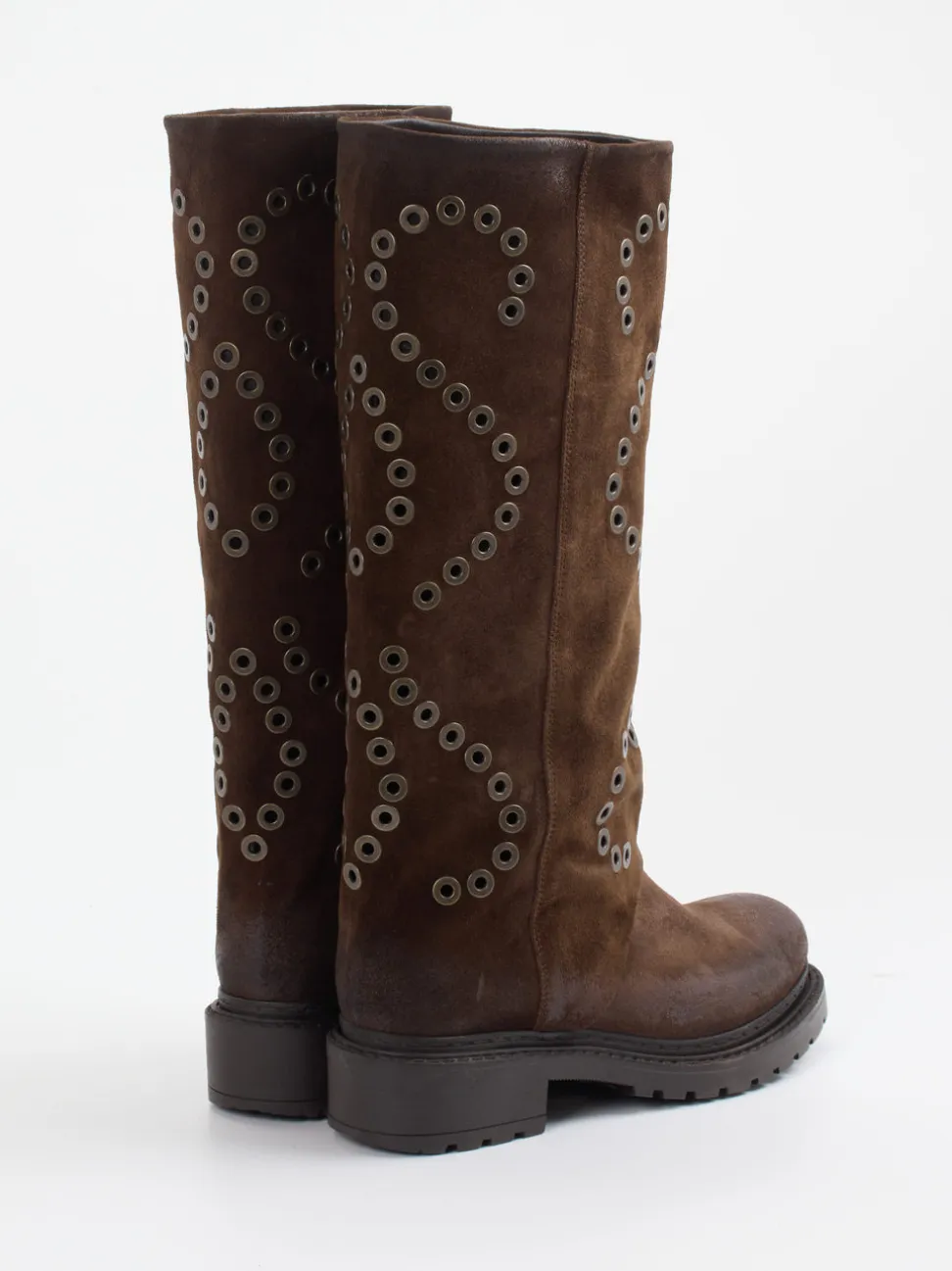 Konstantin Starke – Stiefel aus Veloursleder Dunkelbraun