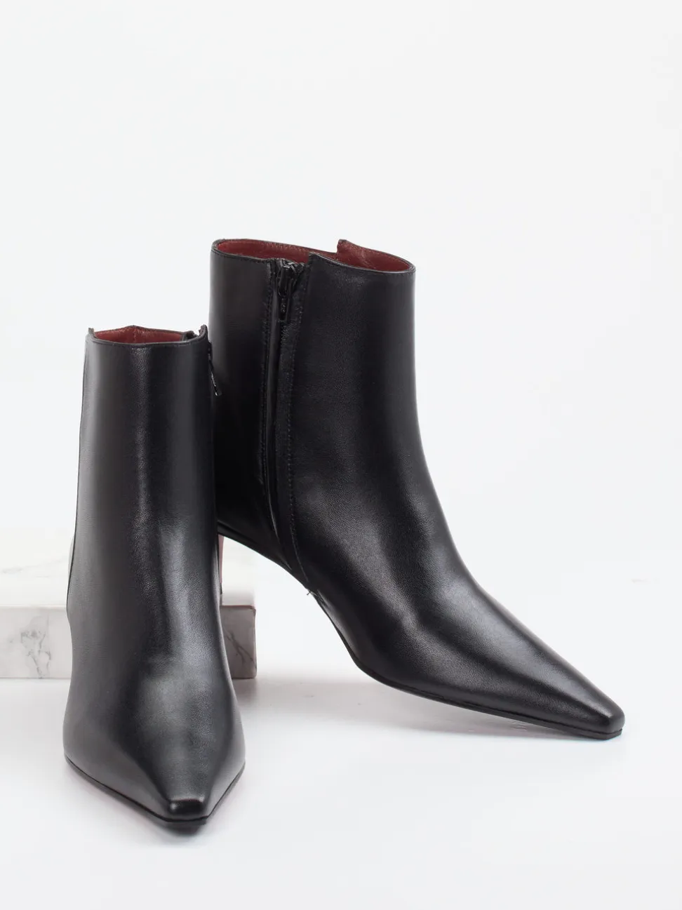 Konstantin Starke – Stiefeletten aus Lammleder Schwarz