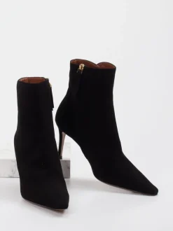Konstantin Starke – Stiefeletten aus Veloursleder schwarz