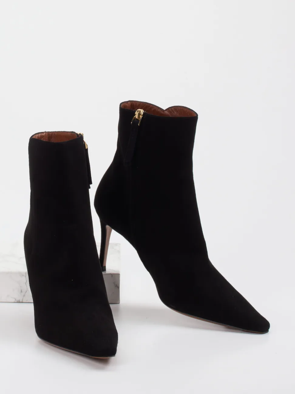 Konstantin Starke – Stiefeletten aus Veloursleder schwarz