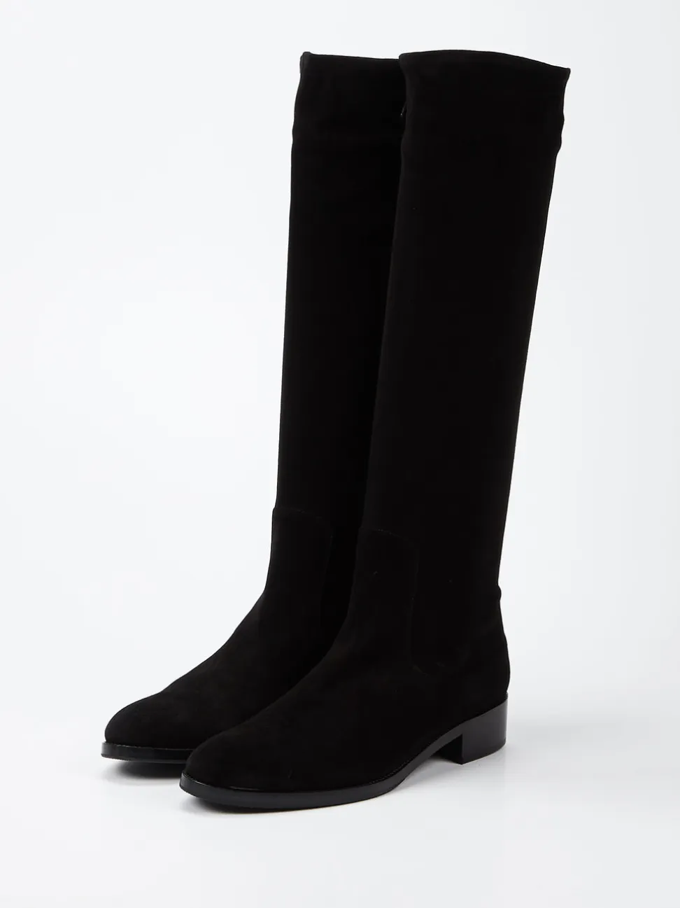 Konstantin Starke – Stiefel aus Veloursleder schwarz