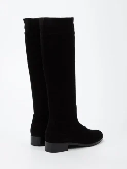 Konstantin Starke – Stiefel aus Veloursleder schwarz