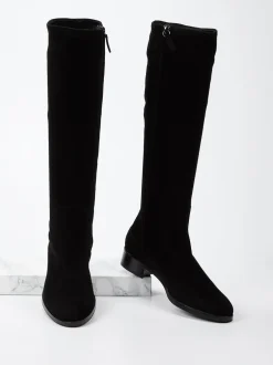 Konstantin Starke – Stiefel aus Veloursleder schwarz