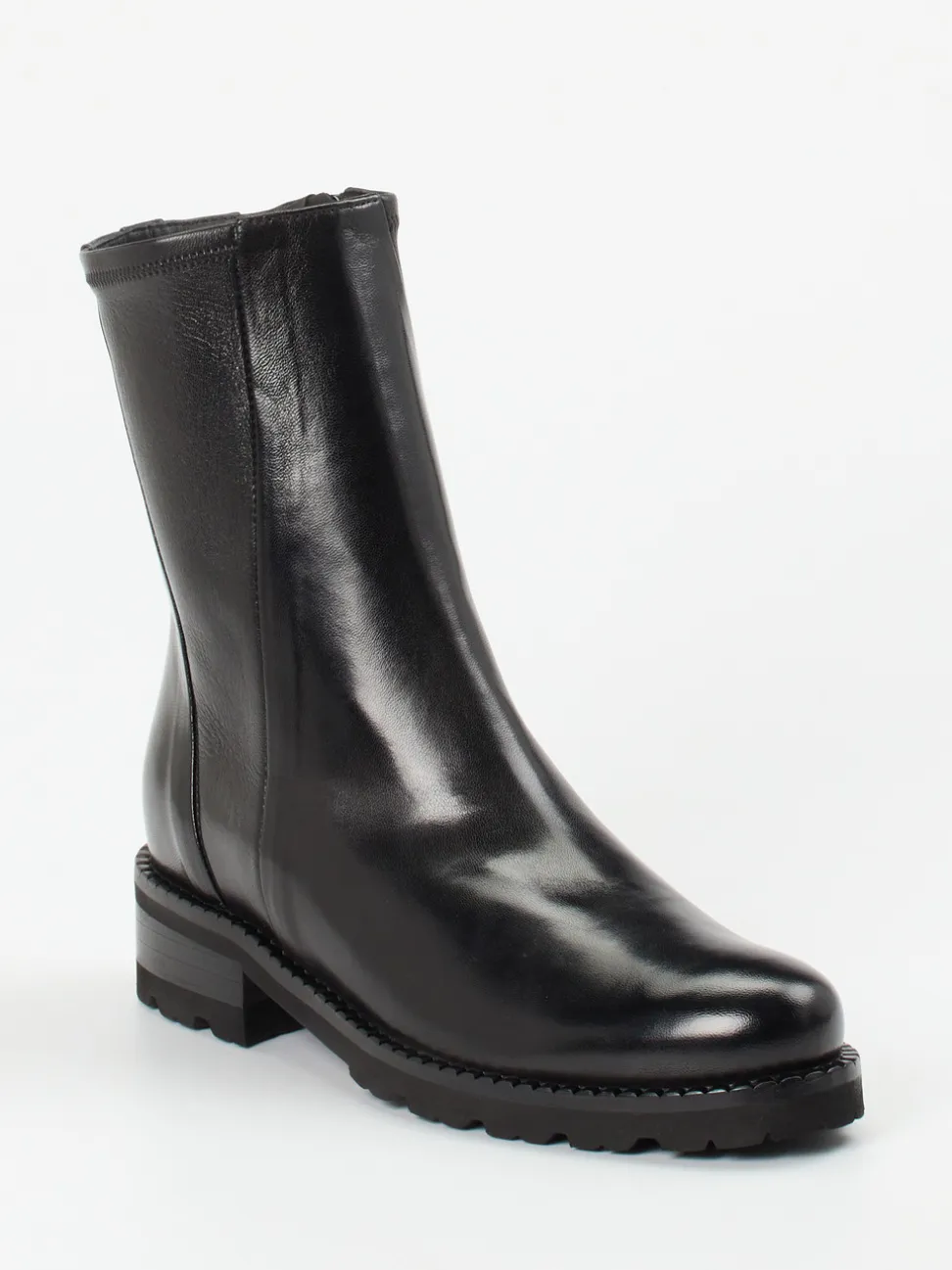 Konstantin Starke – Stiefelette aus Lammleder schwarz