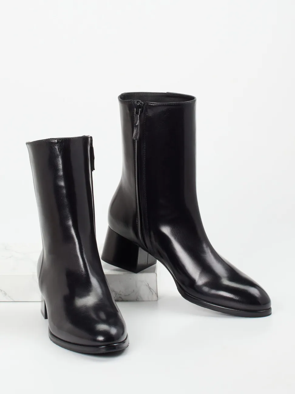 Konstantin Starke – Stiefeletten aus Lammleder Blau