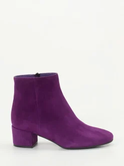 Konstantin Starke – Stiefelette aus Veloursleder Violett