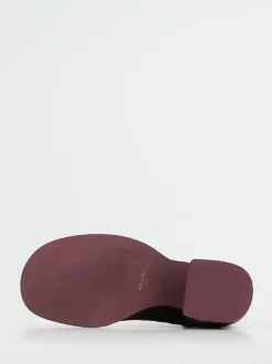 Konstantin Starke – Stiefeletten aus Veloursleder Bordeaux