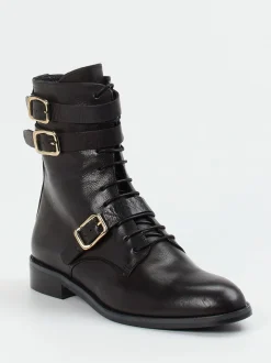 Konstantin Starke – Stiefelette aus Kalbleder Schwarz