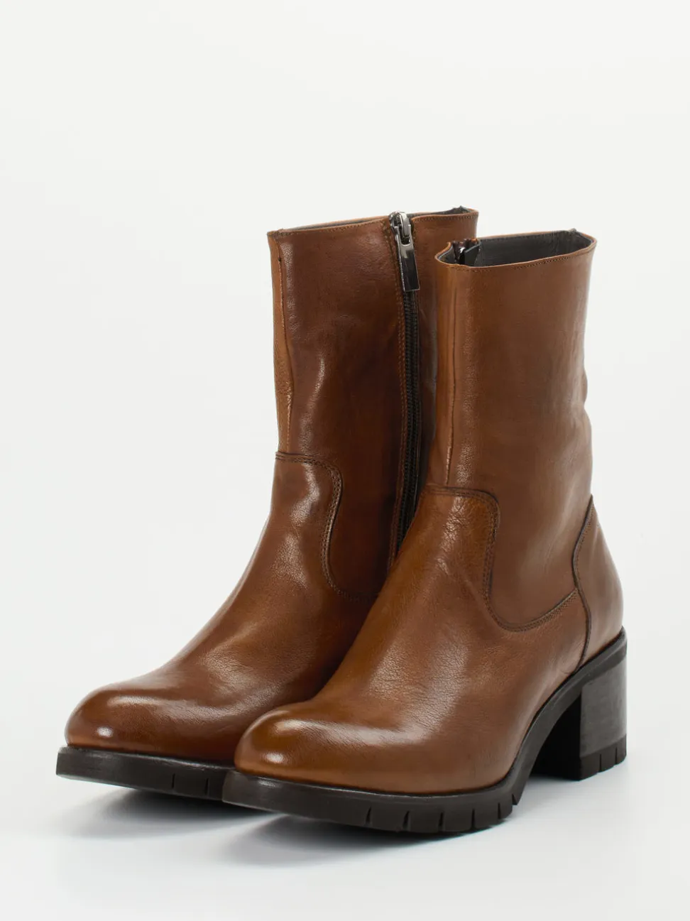 Konstantin Starke – Stiefelette aus Känguruleder cognacbraun